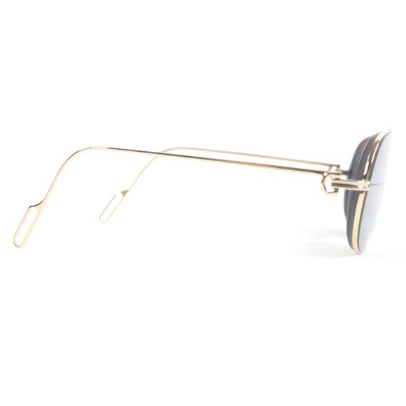 Cartier Ct0111 S 2 C Two Bridge Sunglasses Gold Blue
